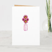 Carte de programme Country Rustic Pink Mason Jars (Dos)