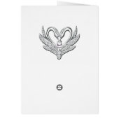 Carte de programme Cygnes d'argent au ruban bleu (Dos)