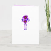 Carte de programme de bocaux de fleurs violettes M (Dos)
