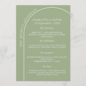 Carte de programme de cérémonie de mariage à arche (Devant)