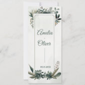 Carte de programme de cérémonie de mariage à la ve (Devant)