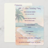 Carte de Programme de Cérémonie de Mariage Tropica (Devant / Derrière)