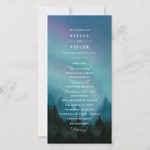 Carte de programme de l'aurore