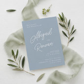 Carte de programme de mariage à écriture minimale