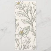 Carte de programme de mariage à la fleur d'oranger (Dos)