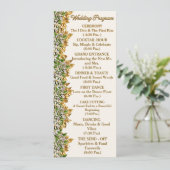 Carte de programme de mariage à la fleur d'oranger (Debout devant)