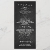 carte de programme de mariage à plateau floral (Dos)