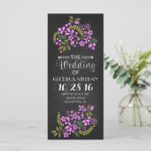 carte de programme de mariage à plateau floral (Debout devant)