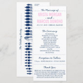 Carte de Programme de Mariage à Silhouettes Simple (Devant / Derrière)