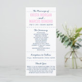 Carte de Programme de Mariage à Silhouettes Simple (Debout devant)