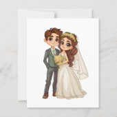 Carte de programme de mariage anime mignonne, ordr (Devant)