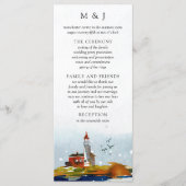 Carte de Programme de Mariage "Au Bord de la Mer" (Devant)