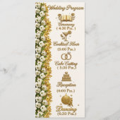 Carte de programme de mariage au cornouiller de Ca (Devant)