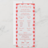 Carte de programme de mariage automnal citrouille (Dos)