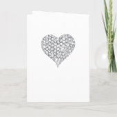 Carte de programme de mariage blanc à cœur de diam (Dos)