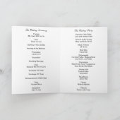 Carte de programme de mariage blanc à cœur de diam (Intérieur)
