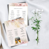 Carte de Programme de Mariage Botanique Bohème Neu