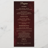 Carte de programme de mariage catholique floral bu (Dos)