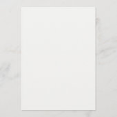 Carte de Programme de Mariage Civil Initial Unique (Dos)