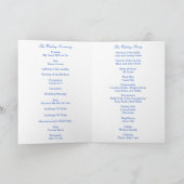 Carte de Programme de Mariage Cœur de Diamant Bleu (Intérieur)