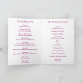 Carte de programme de mariage - Collection d'orchi (Intérieur)