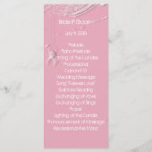 Carte de programme de mariage de toiles d'araignée (Dos)