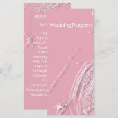 Carte de programme de mariage de toiles d'araignée (Devant / Derrière)