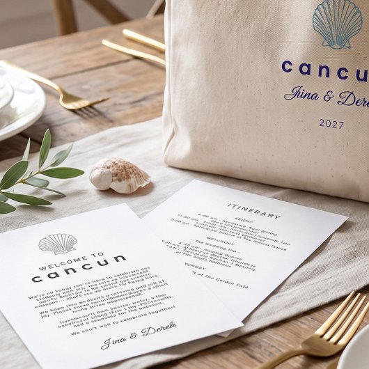 Carte de Programme de Mariage Destination Noir et