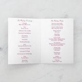 Carte de Programme de Mariage Diamant Rose Infini (Intérieur)
