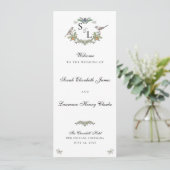 Carte de Programme de Mariage d'Oiseaux de l'Amour (Debout devant)