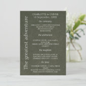 Carte de Programme de Mariage Élégante et Minimali (Debout devant)