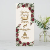 Carte de programme de mariage élégante New York Ro (Debout devant)