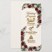 Carte de programme de mariage élégante New York Ro (Devant / Derrière)