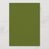 Carte de programme de mariage élégante vert sauge (Dos)