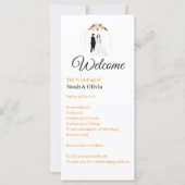 Carte de programme de mariage en écriture moderne (Devant)