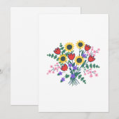 Carte de Programme de Mariage Fleur de Champ à l'A (Devant / Derrière)