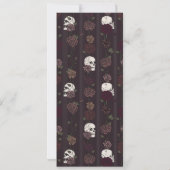 Carte de Programme de Mariage Fleurie Gothique Gri (Dos)