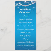 Carte de programme de mariage flocon de neige gris (Dos)