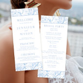 Carte de programme de mariage floral boho