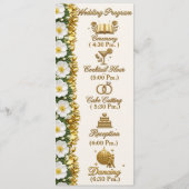 Carte de programme de mariage Georgia Cherokee Ros (Devant)