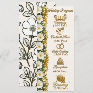 Carte de programme de mariage Georgia Cherokee Ros