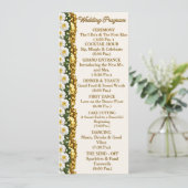 Carte de programme de mariage Georgia Cherokee Ros (Debout devant)