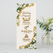 Carte de programme de mariage Georgia Cherokee Ros (Debout devant)