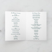 Carte de programme de mariage Green Diamond Infini (Intérieur)