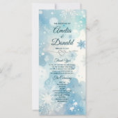 Carte de programme de mariage hivernal merveilleux (Devant)
