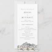 Carte de programme de mariage long HEIDI Boho Wild (Devant)