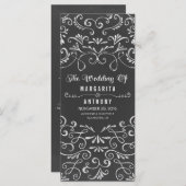 carte de programme de mariage manuscrite (Devant / Derrière)