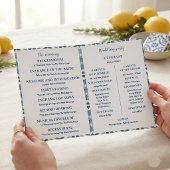 Carte de Programme de Mariage Méditerranéen à Tuil