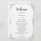 Carte de programme de mariage minimaliste (Devant)