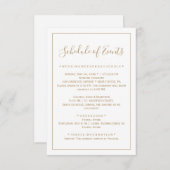 Carte de programme de mariage minimaliste en rose (Devant / Derrière)